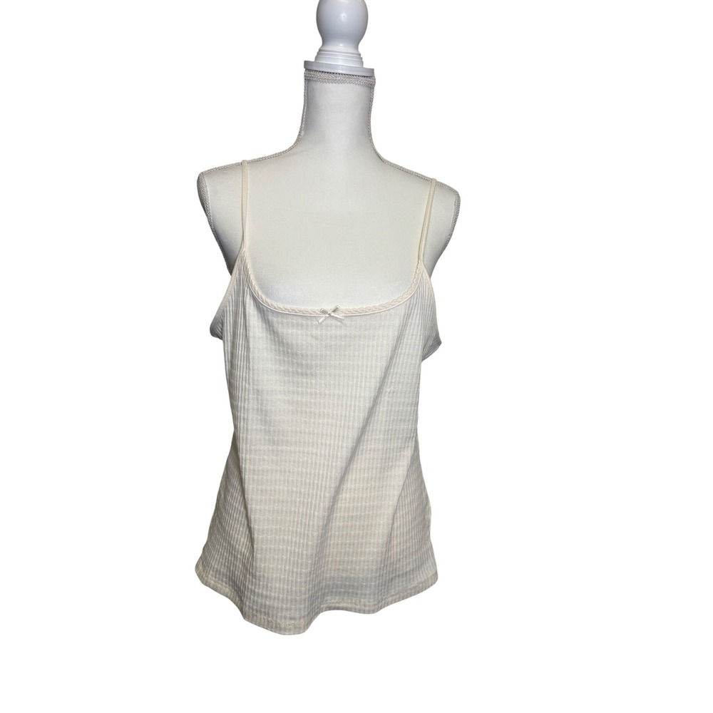 Lucky Brand Women's Cream Spaghetti Strap Tank Top Size XXL‎